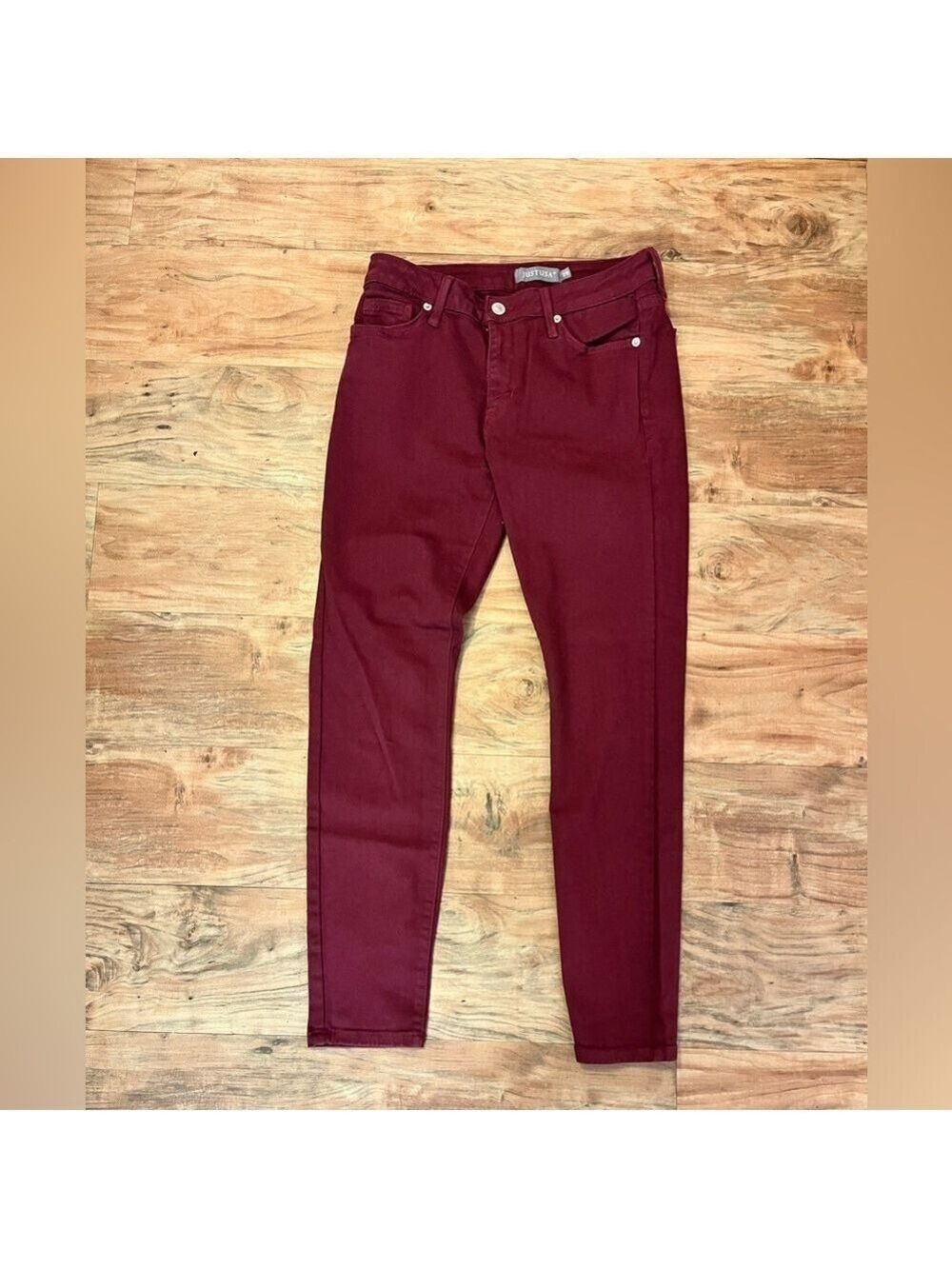 Just USA women’s jeans maroon burgundy wine Red Jeans size 28 classic normcore
